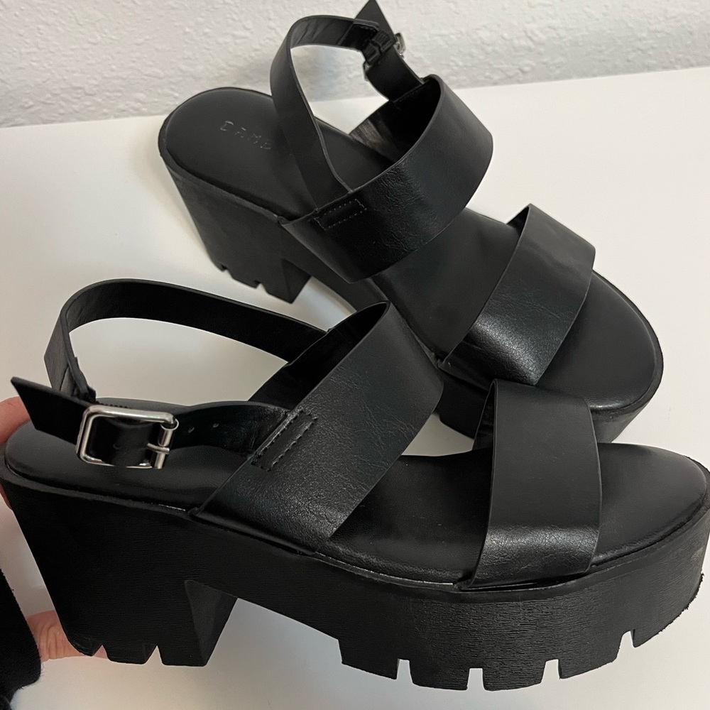 Black Platform Sandals - Picture 3 of 3